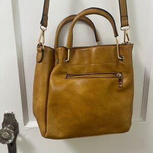 Mustard Yellow Faux Leather Crossbody